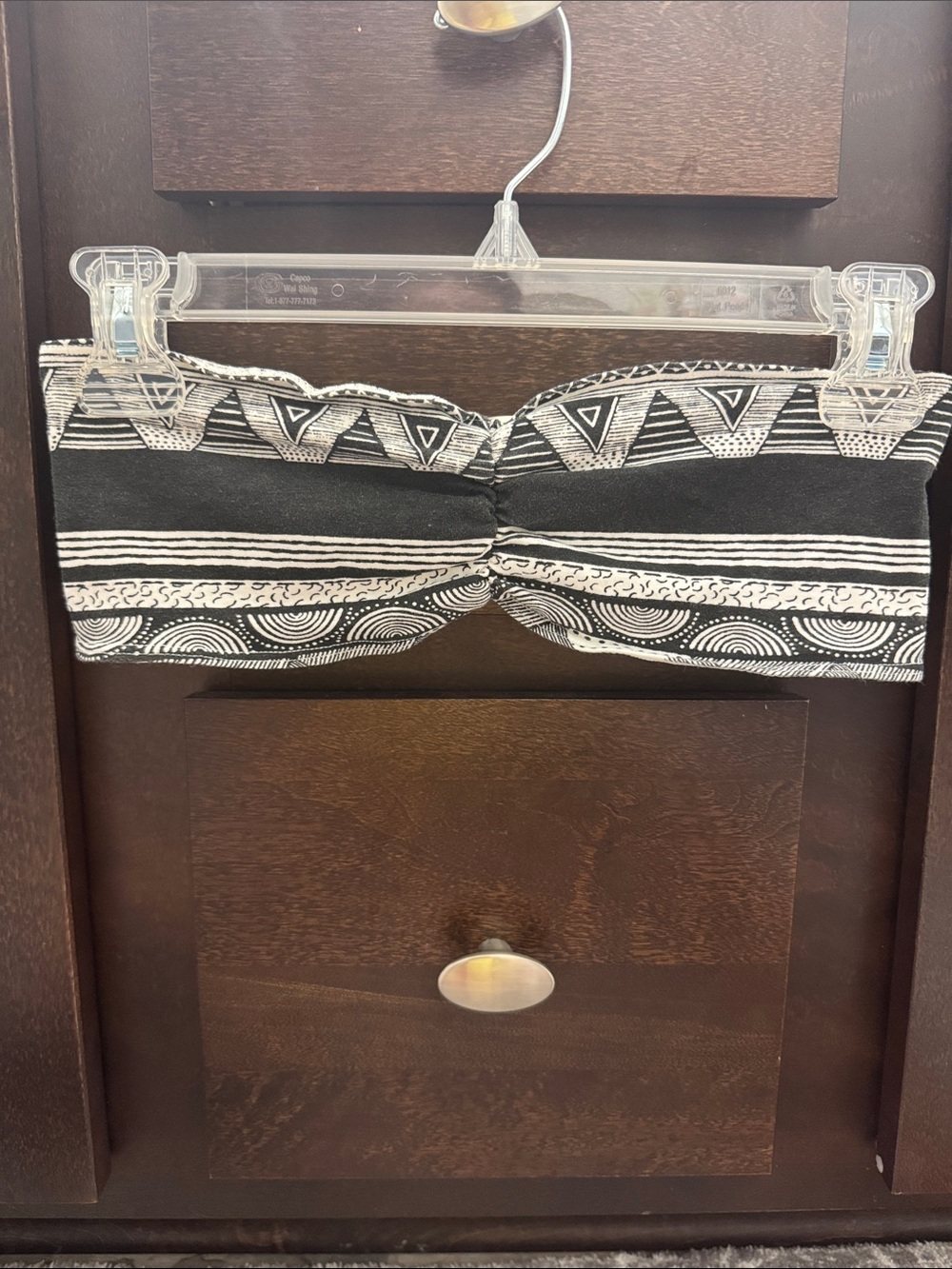 American Apparel Black & White Tribal Bandeau Top